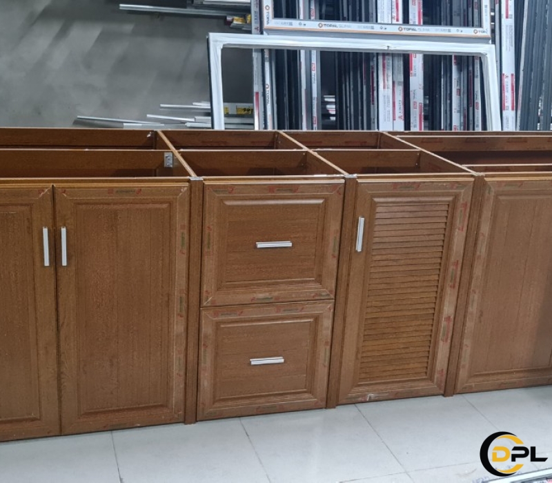 TỦ BẾP NHÔM GIẢ GỖ TẠI BẾN TRE